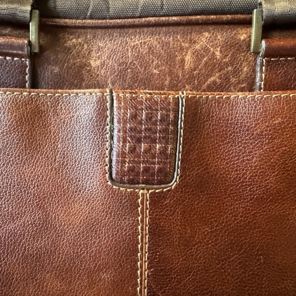 Boconi Slim Zipster Laptop Briefcase in Brown - Picture 4 of 13